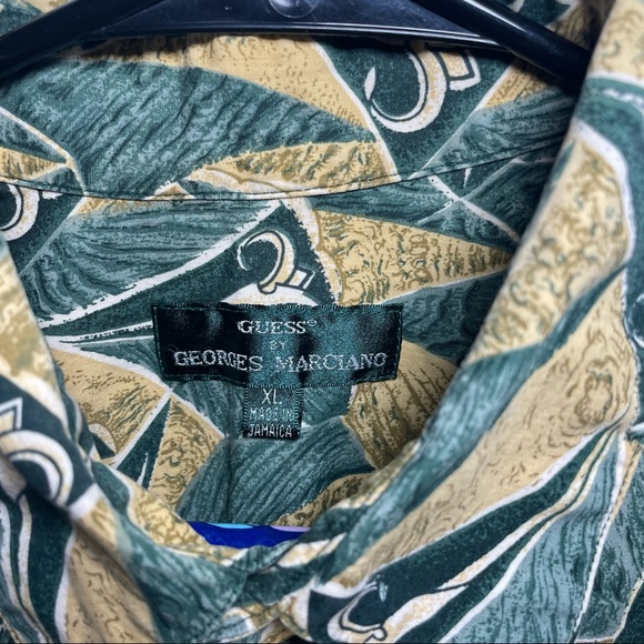 Vintage Guess By Georges Marciano Bright Abstract Button Down Shirt - Picture 5 of 11